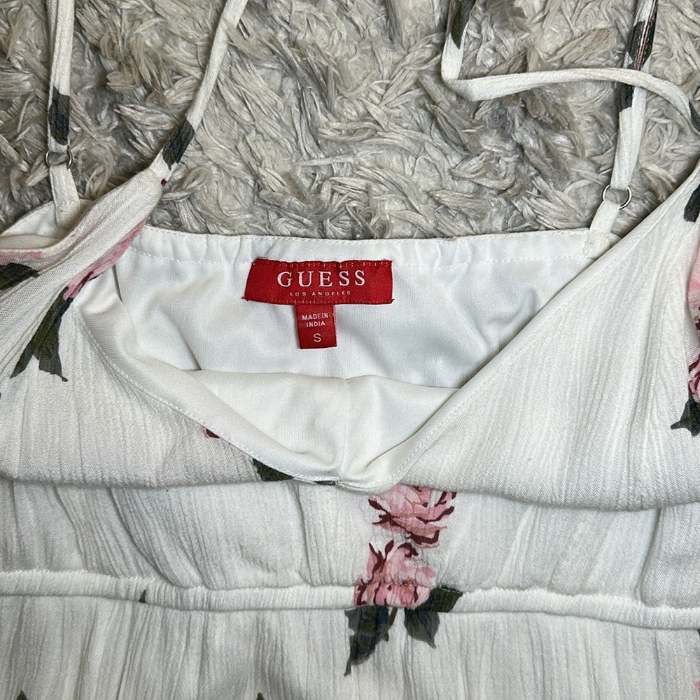 Guess White and Pink Floral Dress Small - Picture 3 of 8